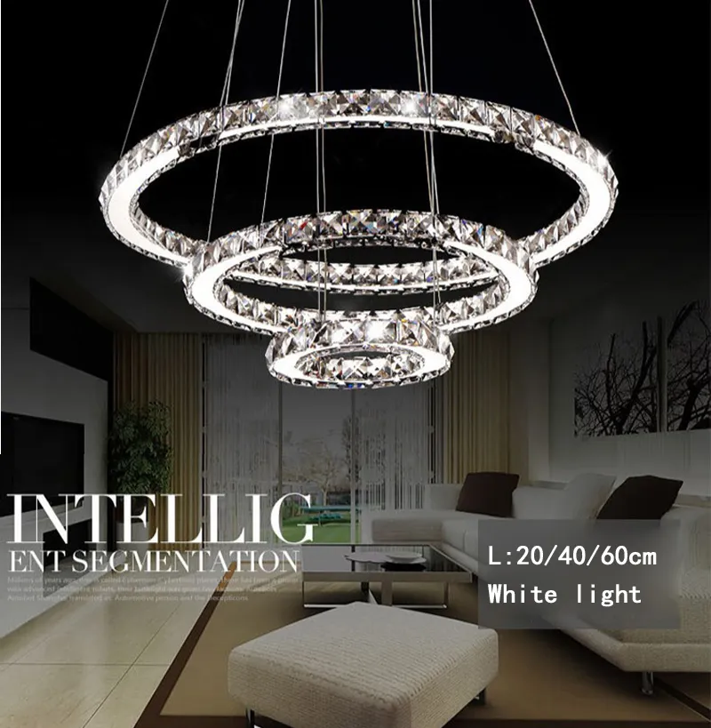 Modern LED Crystal Chandelier Lights Lamp For Living Room Cristal Lustre Chandeliers Lighting Pendant Hanging Ceiling Fixtures300g
