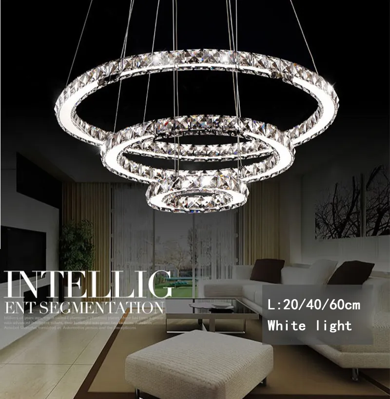 Modern LED Crystal Chandelier Lights Lamp för vardagsrum Cristal Luster Chandeliers Lighting Pendant Hanging Tak fixturer310m