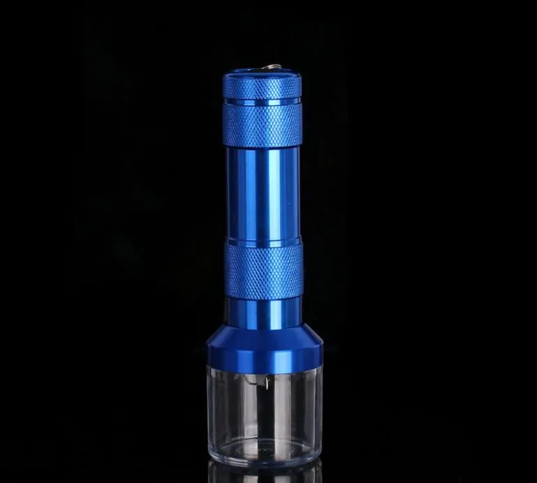 O novo criativo pequeno lanterna independente embalagem moedor de tabaco de metal tubo de fumar acessórios portáteis de vendas
