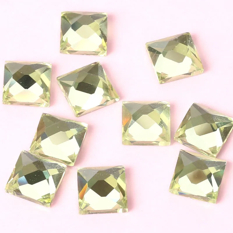 Cuentas cuadradas de cristal de Austria de 3MM-20MM, cuentas de cristal, cuentas espaciadoras sueltas para fabricación de joyas DIY 2484