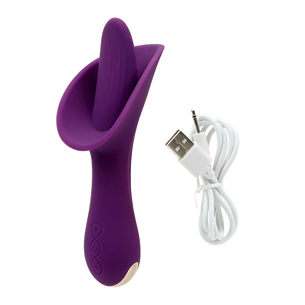 IKOKY Massaggiatore del sesso orale Vibratore della lingua Stimolatore del clitoride Giocattoli del sesso le donne Masturbatore femminile Prodotto adulti Silicone S1018