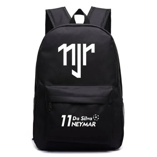 Neymar Jr Backpack 남성 여성 배낭 여행 가방 소년 소녀 학교 가방 십대 발을 공을 rucksack mochila escolar357k