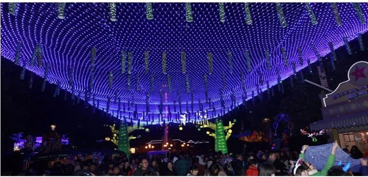 10m 8m 2000 LEDネットライト大きな屋内屋外の風景照明クリスマス新年花輪防水鉛弦AC110V-240V263W