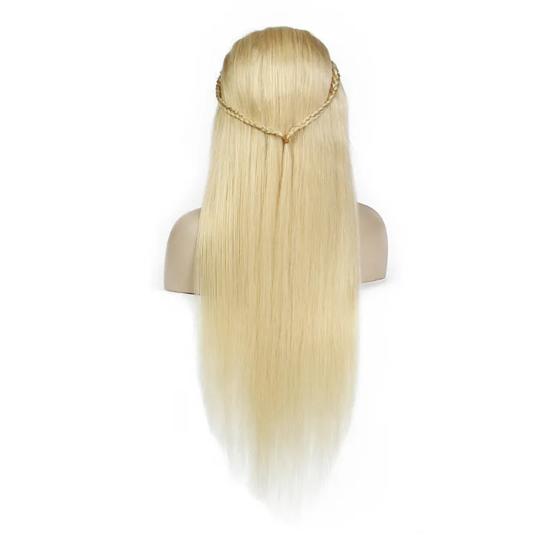 Brazilian Honey Blonde Full Lace Human Hair Wigs With Baby Hair Cheap Colored 613# Straight Blonde Lace Front Wigs For Black Women