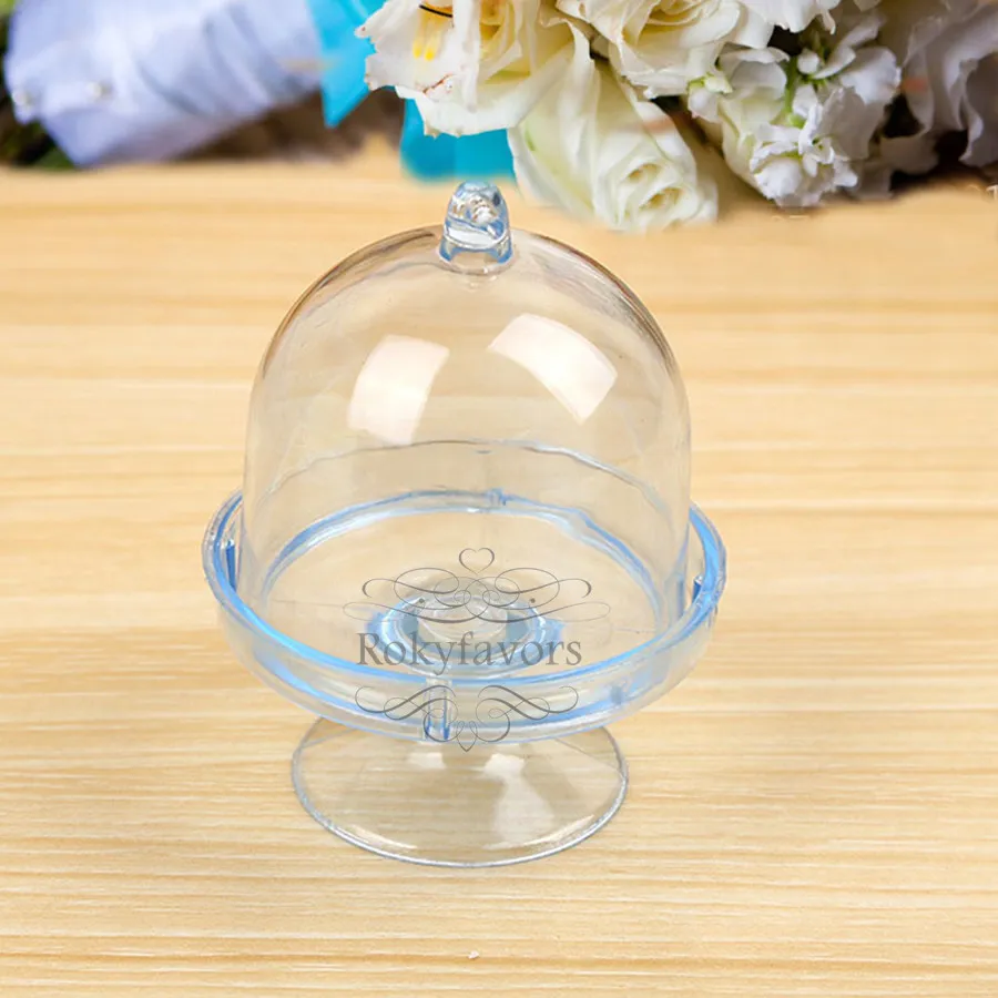 Acrylic Clear Mini Cake Stand Baby Shower Party Gifts Birthday Favors Holders Children Party Decoration Sweet 265J