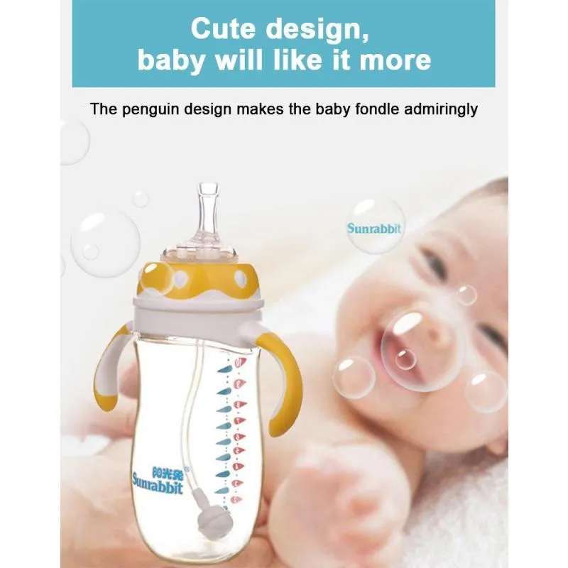 Biberon di marca 2in1 Safe PPSU Bottle 210ml 300ml BPA Free Infant Straw Learn Bere bottiglia d'acqua tazza Bevitore R4