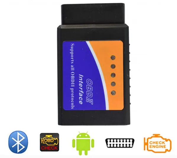 50 ADET Bluetooth ELM 327 ELM327 BT OBD2 ELM 327 CAN-BUS Mobilephone Araç Teşhis Kablo Üzerinde Çalışabilir