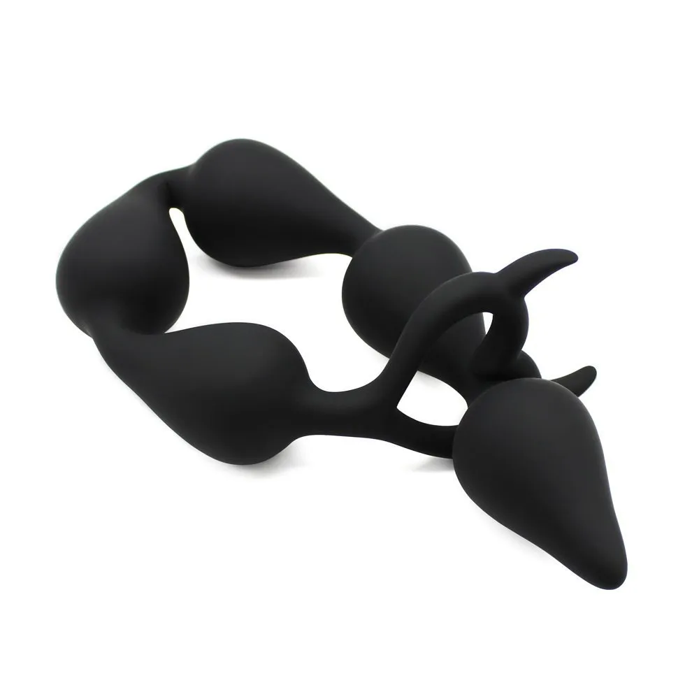 2018 Nouveau arrivée Big Silicone anal perles Flexible Butt Plugs Anal Sex Toys Produits sexuels Unisexe Boules anales 3635 cm Y18921057215456