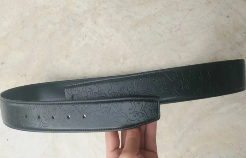 Cinturón de cuero para hombre, cinturones de diseñador, cinturón de cintura de cuero genuino informal de alta calidad, cinturón negro de 105-125cm 299E