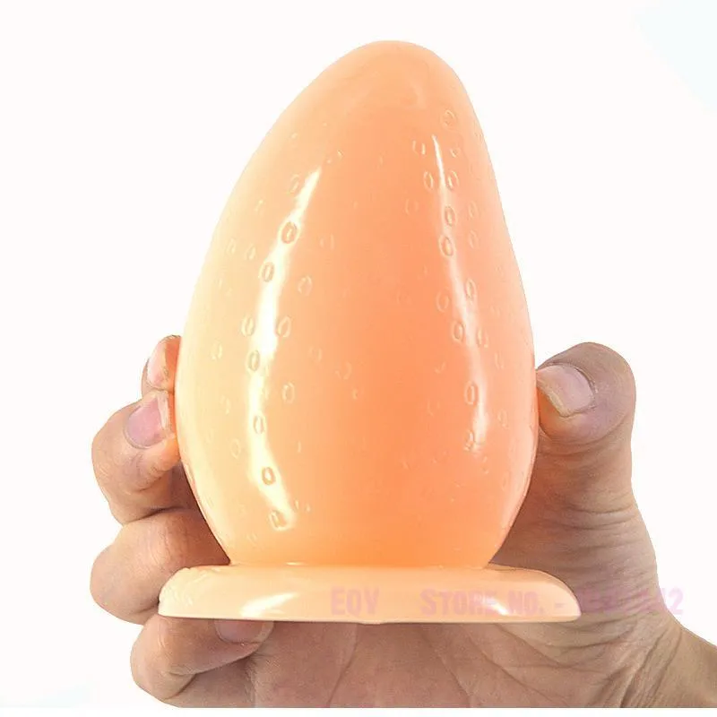Dia 7.5cm Énorme plug anal avec ventouse fraise grosses boules anales anus massage gelée anal bourré bouchon sex toys butt plug. D18111502