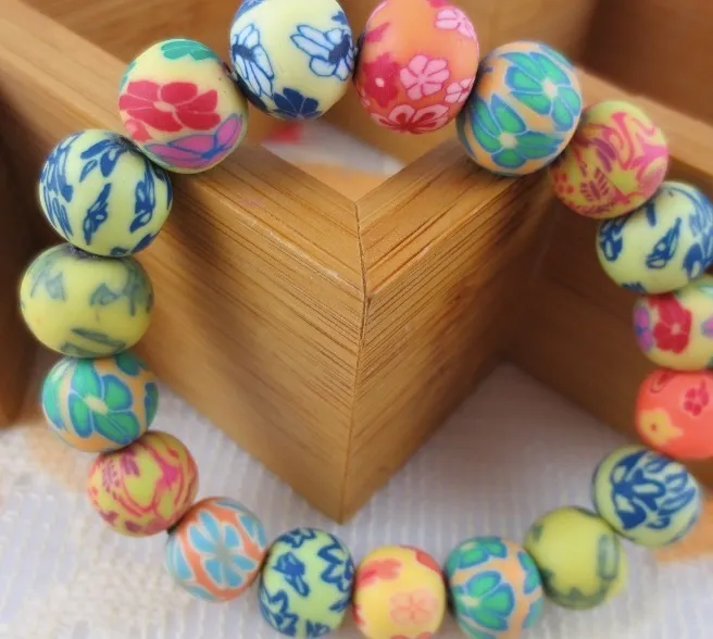 O novo listagem Moda Polímero Clay Beads Lava Pedra Braceletes Frete Grátis, Atacado Bohemian Breaded Bracelets, Bracelete de Gift Kid