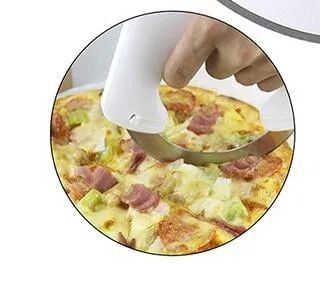 Round Wheel Kitchen Rolling Knife Kitchen Knives With Stainless Steel Blade Vegetable Meat Cutting Tools Cake Pizza Cutter