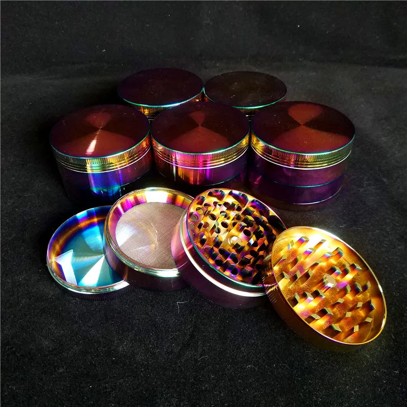 Rainbow Herb Grinders de 63 mm de 3 camadas Grinder de tabaco barato Big Cali Crusher Grinder Diamond Herb Grinder para ZX4264194