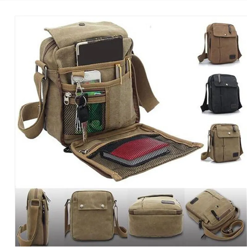 Militar Militar Vintage Satchel Satchel Bag Messenger School Bag197o