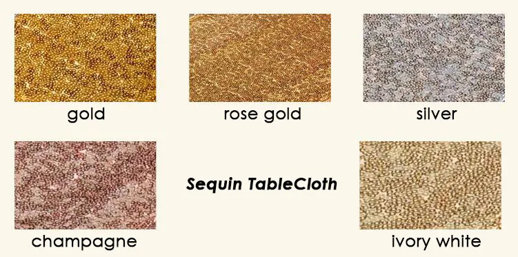 Sequin TableCloth Round Glitter Sequin Table Cloth for Wedding Banquet310t