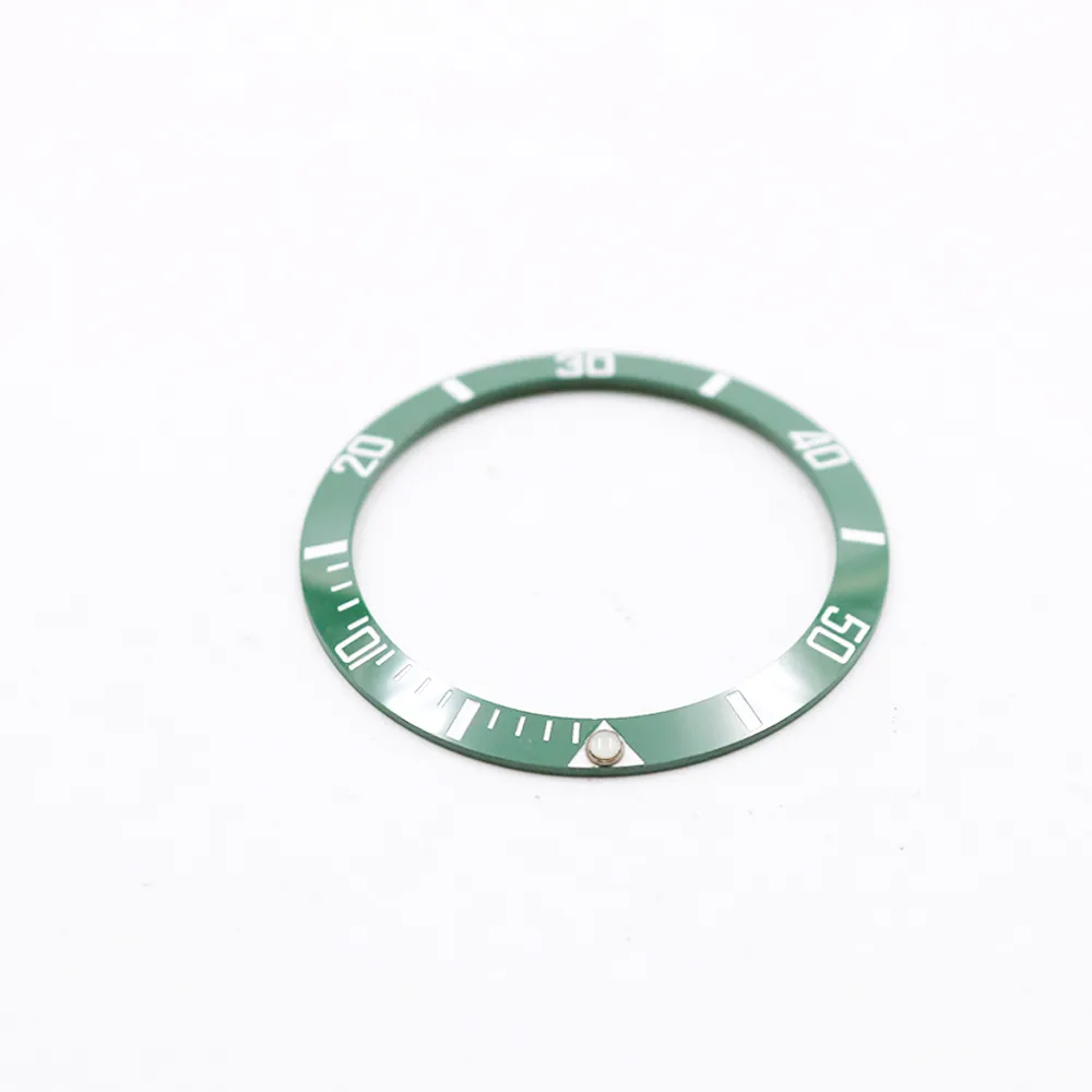 CARLYWET Whole Replacement Green With White Writings Ceramic Bezel 38mm Insert made for Rolex Submariner GMT 40mm 116610 LN251L