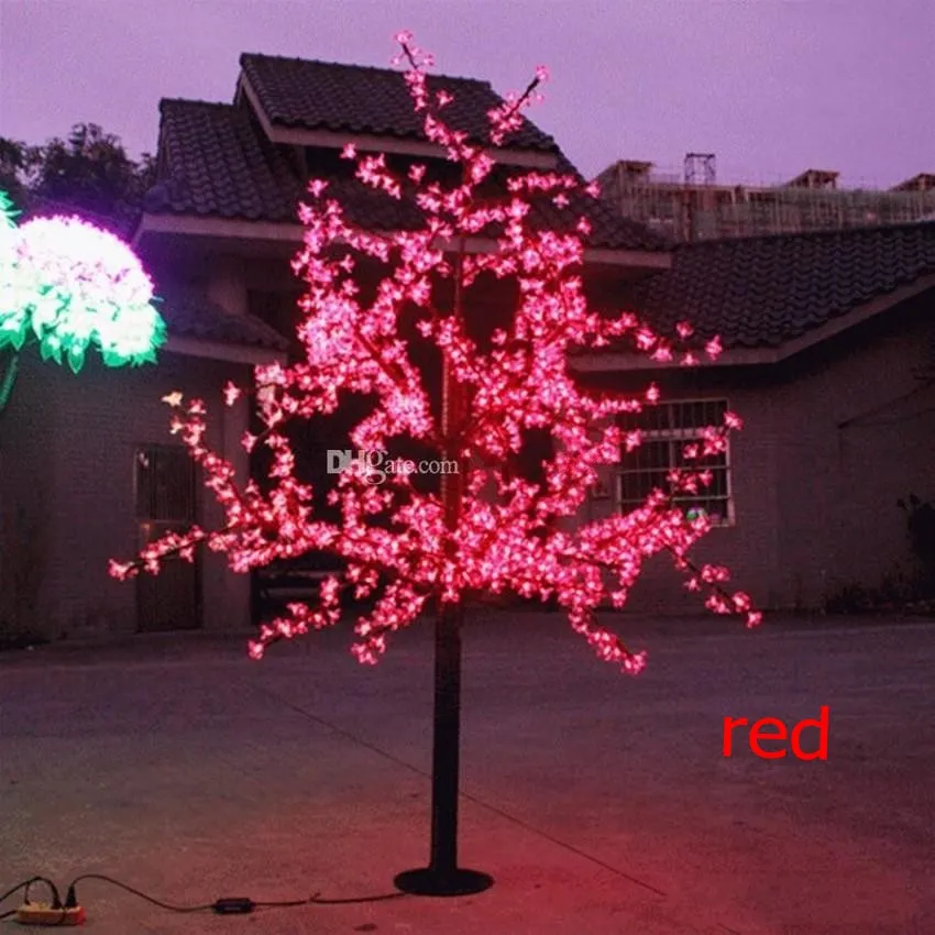 LED artificiale fiore di ciliegio albero luce di Natale luce 1248 pezzi lampadine a LED 2 m 6 5 piedi altezza 110 220VAC antipioggia uso esterno S216I