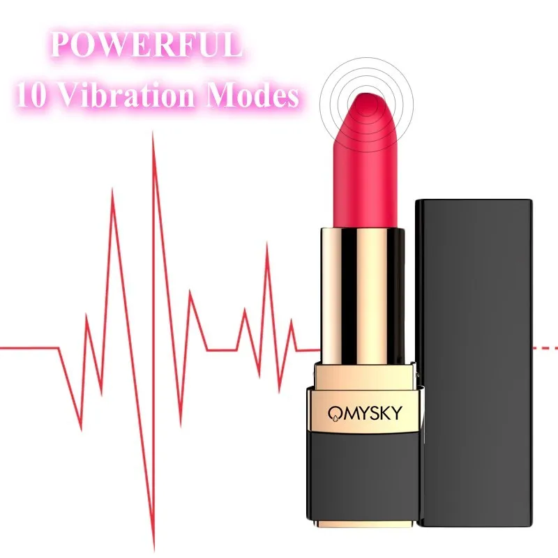 OMYSKY Female 10 Speeds Lipstick Vibrator Sex Toys For Women Electric Vibrating Vagina Gspot Bullet Massage Mini Adult Product Y18501415