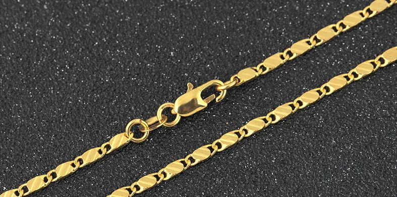 Correntes de ouro para homens cor de ouro por atacado DIY colar de cadeia longa para mulheres homens jóias mens colares