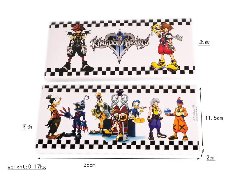 2 Stile 13-teiliges Set Kingdom Hearts Cosplay Halskette Sora Schlüsselschwert Schlüsselanhänger Metallfigur Spielzeug Anhänger Schlüsselanhänger 2364