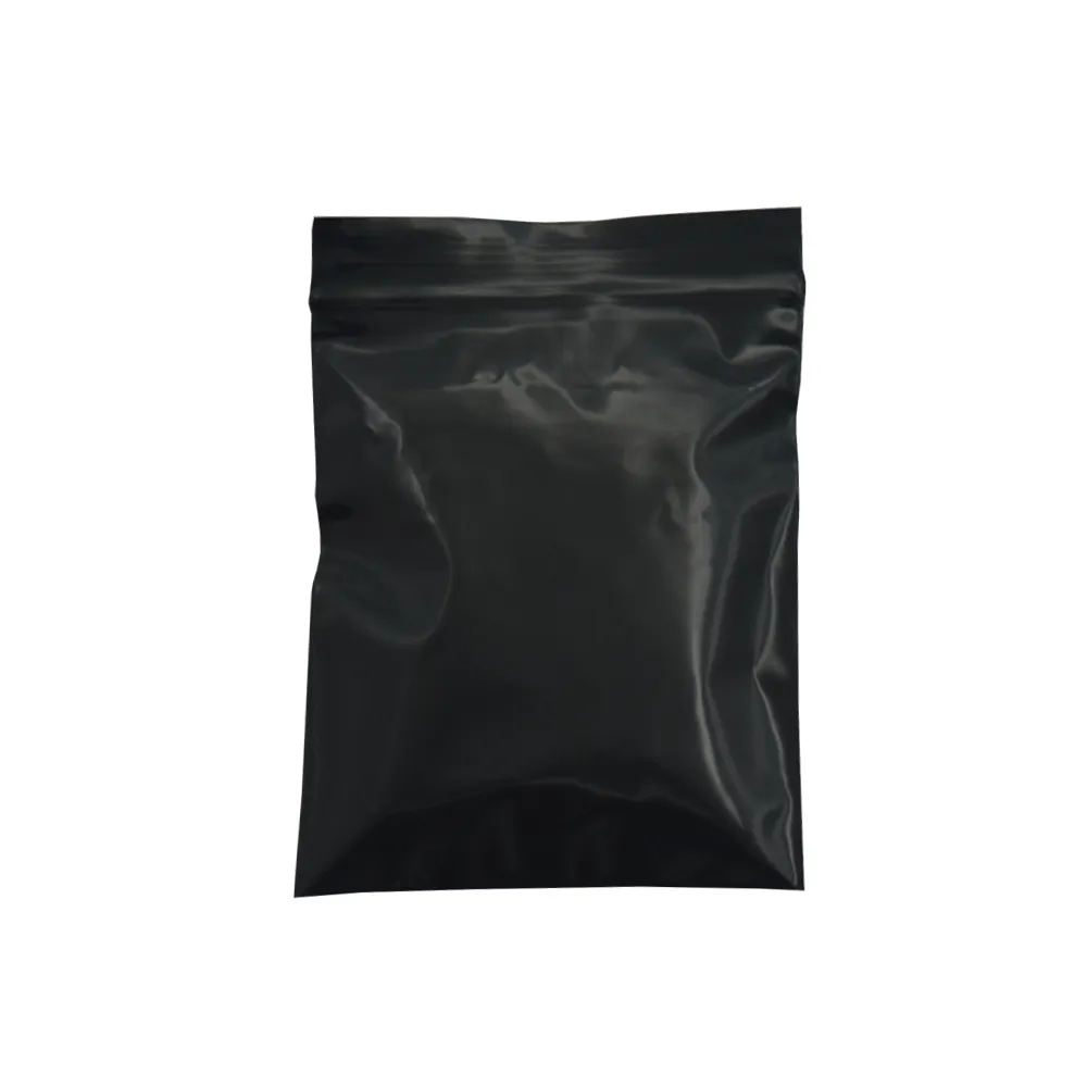 5 7cm Mini Black Zip Lock Resealable Zipper Bag Self Seal Plastic Package Bag Retail Zipper Grocery Gift Packing Storag223m