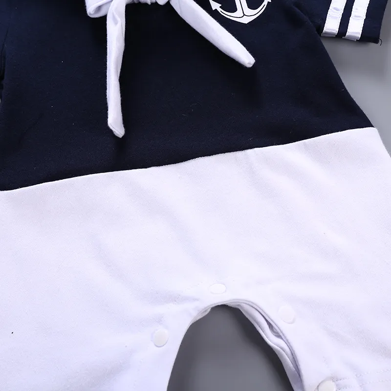 Kids Baby Boys Rompers Sailor Bodysuit Romper Hat Set Newborn Summer Jumpsuits Clothes Outfits