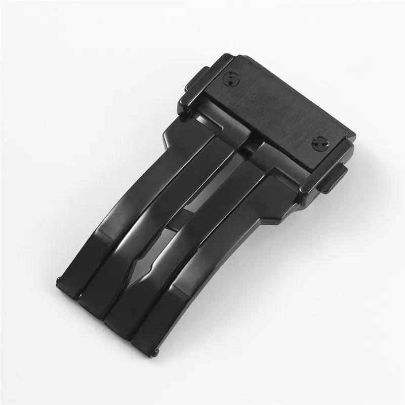 Hub 18mm 20mm 22mm 24mm Siyah Gümüş Gül Altın Fırçalı Dağıtım İzleme Bandı Buckle1187i için paslanmaz çelik saat tokası