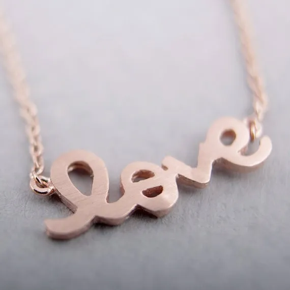 Modevormen van letters Goudkleurige LIEFDE ketting Hanger Ketting voor vrouwen cadeau Whole248O