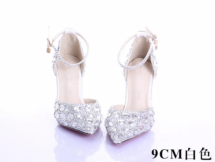 newest crystal rhinestone Shiny high heel female lady's Women Bridal Evening Prom Party club Bar Wedding Bridesmaid shoes2775