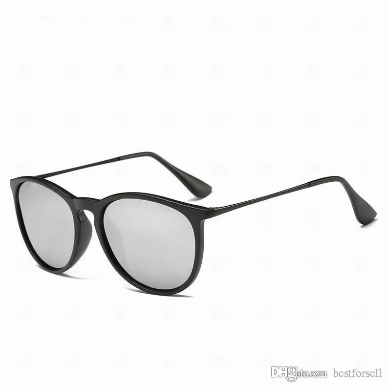 Classic Round Sunglasses Men Women Colorful Mirror Shades Woman's UV400 Sun Glasses Silver Black Frame with cases boxes Top Q221w