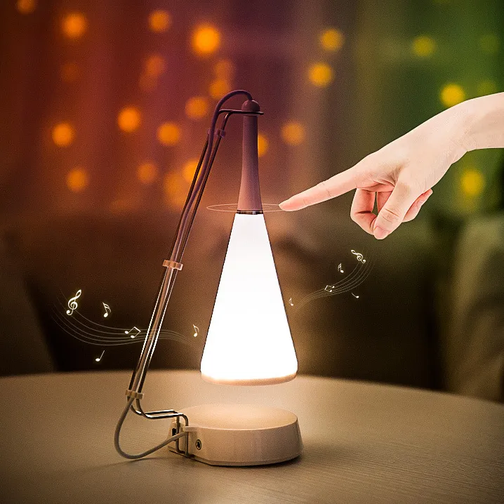 Câble USB RECHARGAGE LED sans fil lampe de lampe tactile moderne Tableau Bluetooth Tableau audio ajusté Lampy Light Shippi221c