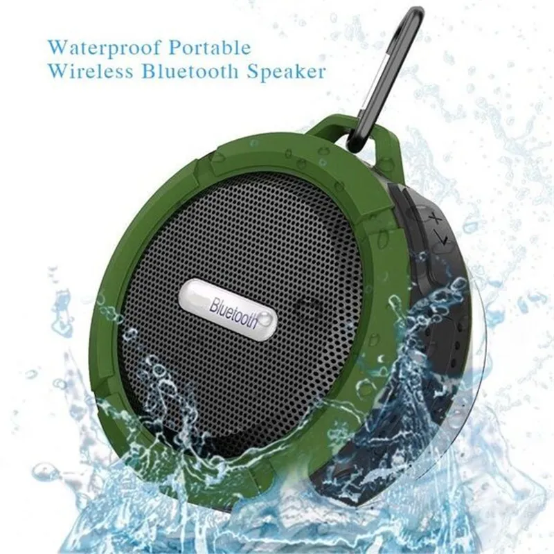 C6 speaker Portable Waterproof Wireless Bluetooth Speakers Suction Cup Handsfree MIC Voice Box For iphone 6 7 8 iPad PC Phone