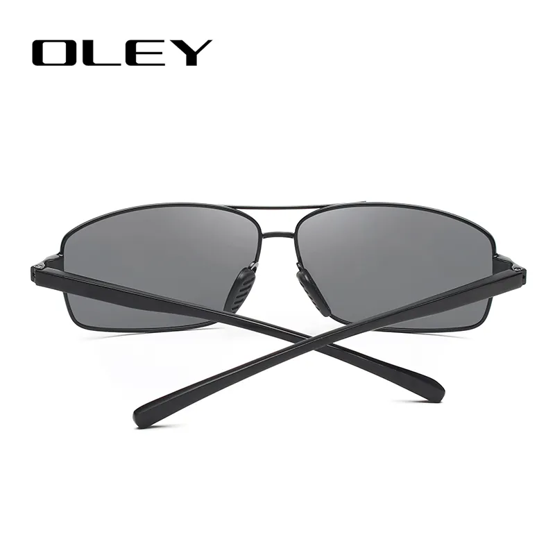 OLEY Men Polarized Sunglasses Aluminum Magnesium Sun Glasses Driving Glasses Rectangle Shades For Men Oculos masculino Male211s