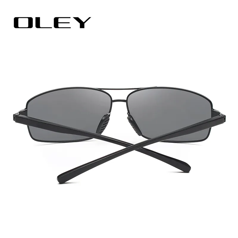 Oley Men spolaryzowane okulary przeciwsłoneczne aluminiowe magnez okulary przeciwsłoneczne okulary napędowe okulary prostokąta dla mężczyzn Oculos Masculino Male2708