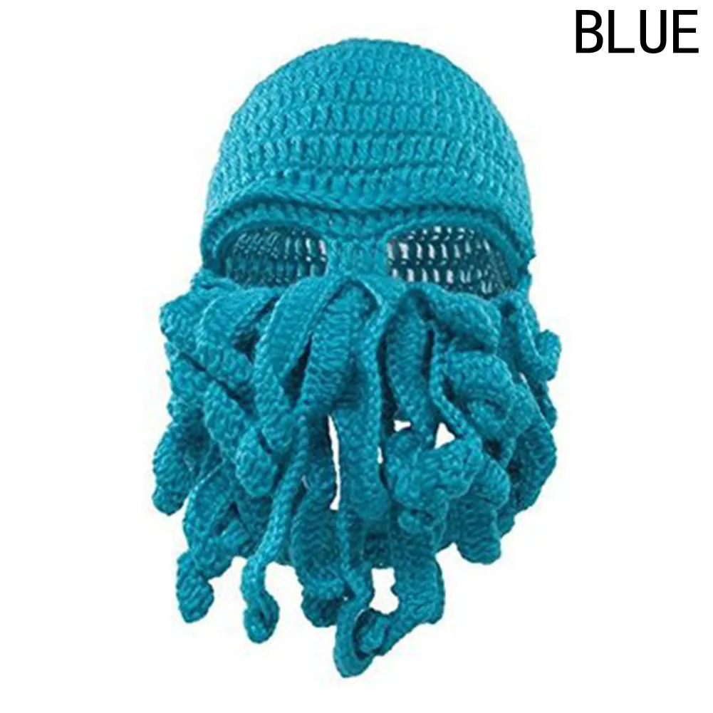 2018 New ON Unisex Octopus Winter Warm Knitted Wool Face Mask Hat Squid Cap Cthulhu Tentacles Beanie Hat C181116011948283