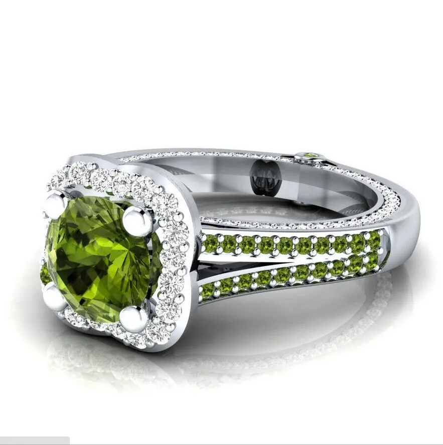 Tamanho 6-10 anel de banda de casamento para mulheres jóias vintage artesanal 925 stelring prata cheia forma redonda multi pedras preciosas cz promessa g299y
