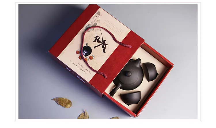 Service à thé de voyage traditionnel chinois, service à thé Kung Fu en argile violette, tasse à thé, paquet, théière cadeau en céramique avec boîte cadeau 251q