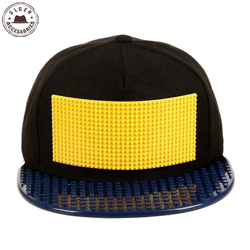 Personnalité personnaliser casquette Legos blocs de haute qualité bricolage legos chapeau de baseball camionneur chapeau de relance pour hommes et femmes détachables282i