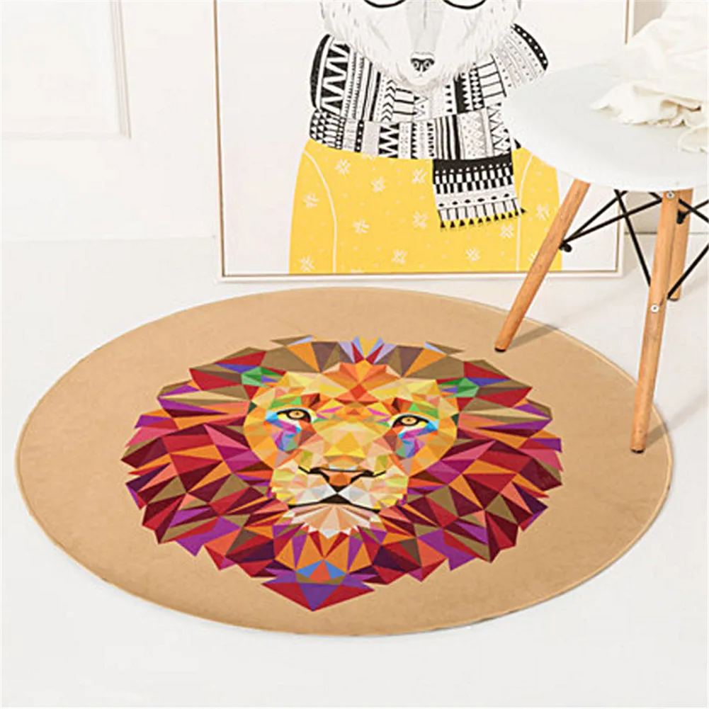 Tapis rond Design animal conception de tissu non glissant tapis ronds pour la chambre à coucher salle d'étude de salon