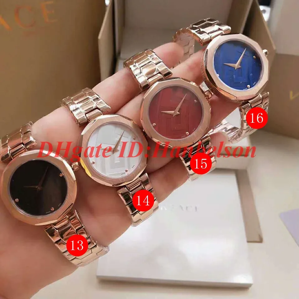 NOUVEAU Tout en acier Or rose Montre femme Idyia Mode Mouvement à quartz Deux mains Montre-bracelet pour femme 36 mm montres de luxe pour femmes