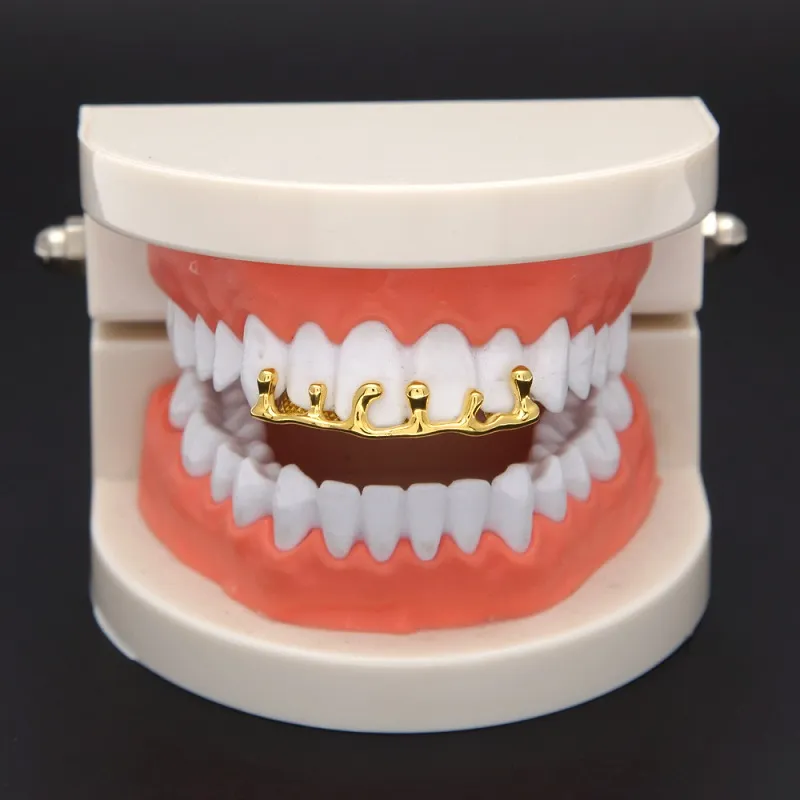 Grelha de dentes banhada a ouro, grelha de gotejamento de lava vulcânica, alta qualidade, masculina, hip hop, joias297s