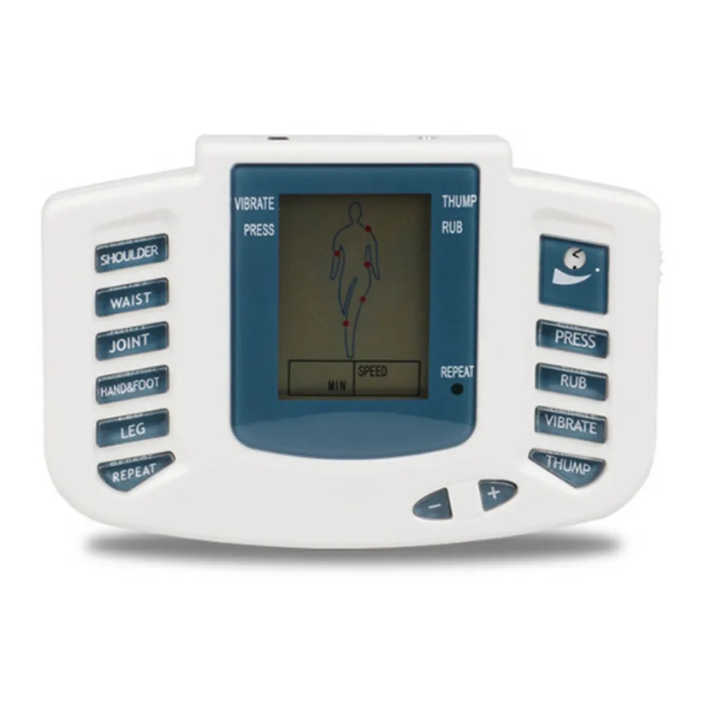 Stimulateur électrique pour tout le corps, relaxation musculaire, masseur à impulsion, Acupuncture TENS avec pantoufles thérapeutiques, 16 électrodes Pads4595517