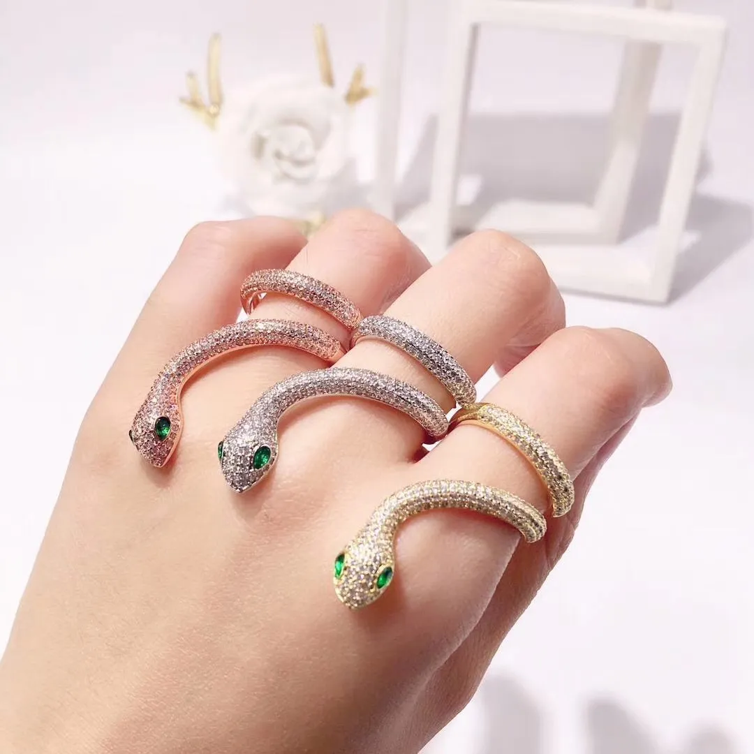 Модное брендовое кольцо в стиле панк, серебро, розовое золото, нержавеющая сталь, зеленый янтарь, кольца с шипами, ювелирные изделия для мужчин, женщин307f