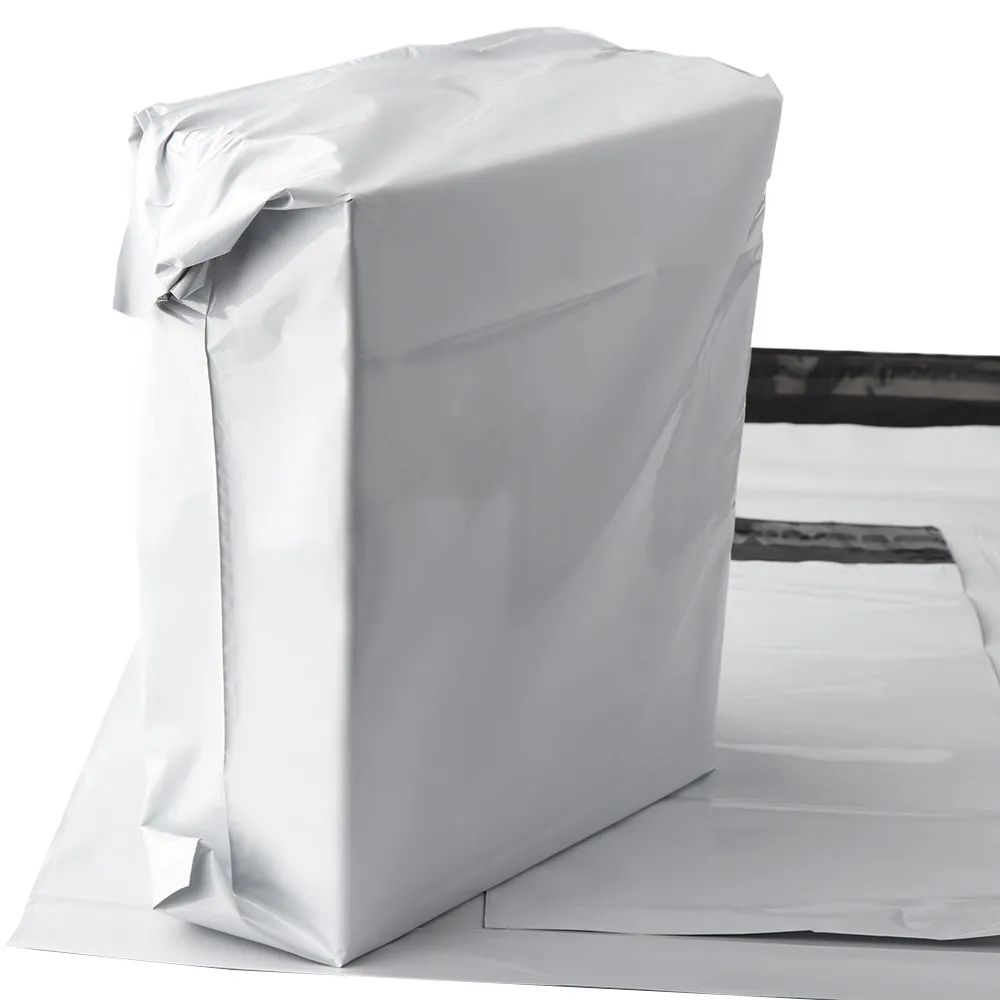 100 шт., белые самоклеящиеся курьерские пакеты, пластиковые полиэтиленовые конверты, почтовые почтовые пакеты 4 7 Mil308R