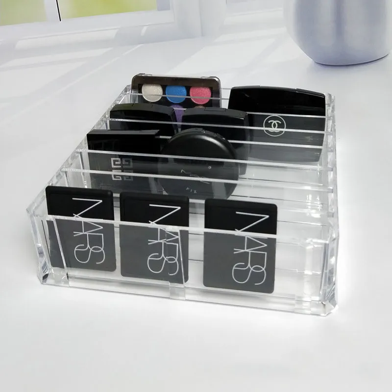 New Clear Acrylic Makeup Organizer Makeup Box Desktop Lipstick Holder Cosmetic Storage Box Tool Brushes Case301d