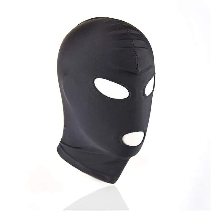 Jeux pour adultes Masque de sexe Bouche ouverte Yeux BDSM Bondage Fétiche Masque, Retenue Sexe Kinky Masque Capot Érotique Esclave Cosplay Jouets Pour Couples S924