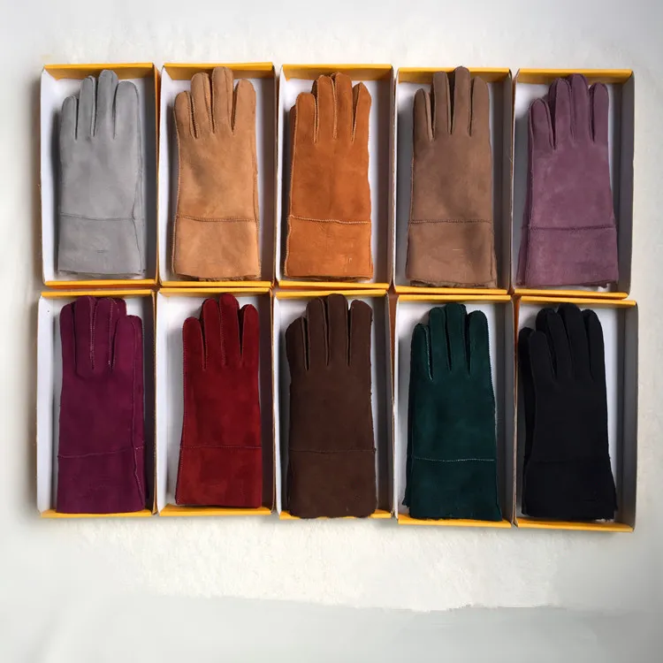 Classic fashion women new wool gloves leather gloves 100% wool in many colors267k