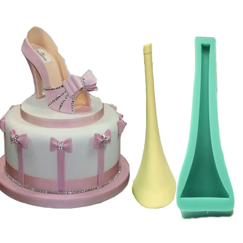 Новый 3D комплект женской обуви на высоком каблуке, силиконовая форма для помадки, сахарный шоколадный торт, декор, шаблон, форма для Рождества, дня рождения, свадьбы, вечеринки Ca293U