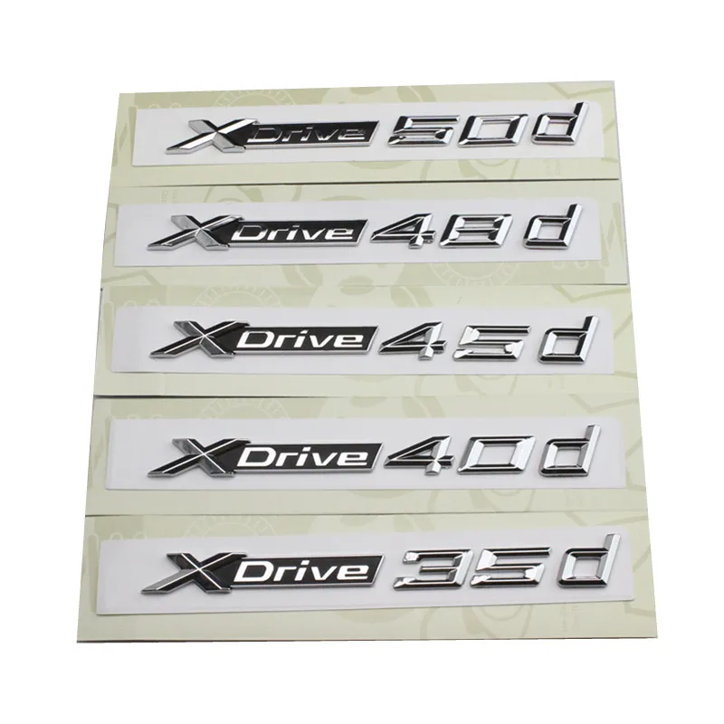 Car Trim Styling Sticker For BMW X1 X3 X4 X5 X6 Series Xdrive 18d 20d 25d 28d 30d 35d 40d 45d 48d 50d Emblem Badges Logo Letters