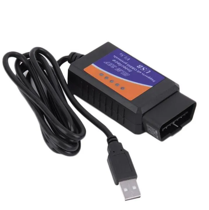 ELM327 USB OBD2 Oto araç Teşhis Aracı ELM 327 V1.5 V1.5A USB Arabirimi OBDII CAN-BUS Tarayıcı